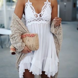 Free People Adella Lace Slip Dress